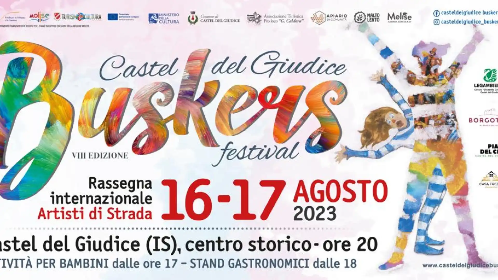 L’Arte di strada raddoppia per l’ottava edizione del Casteldelgiudice Buskers Festival.